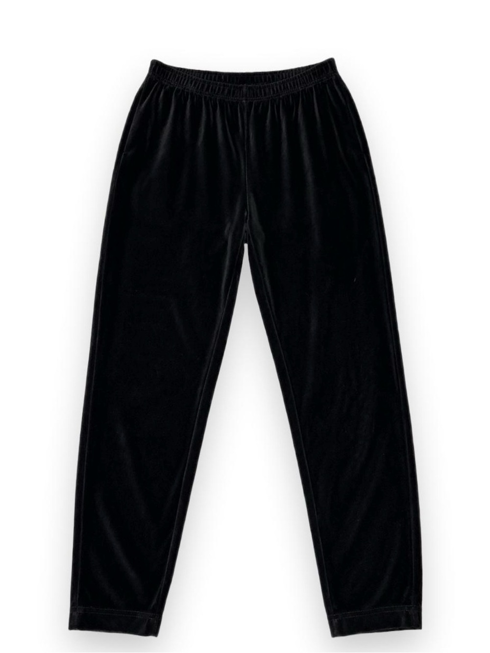 Jones Wear Women’s Large Black Velour Pull-On Pants Faux Pockets